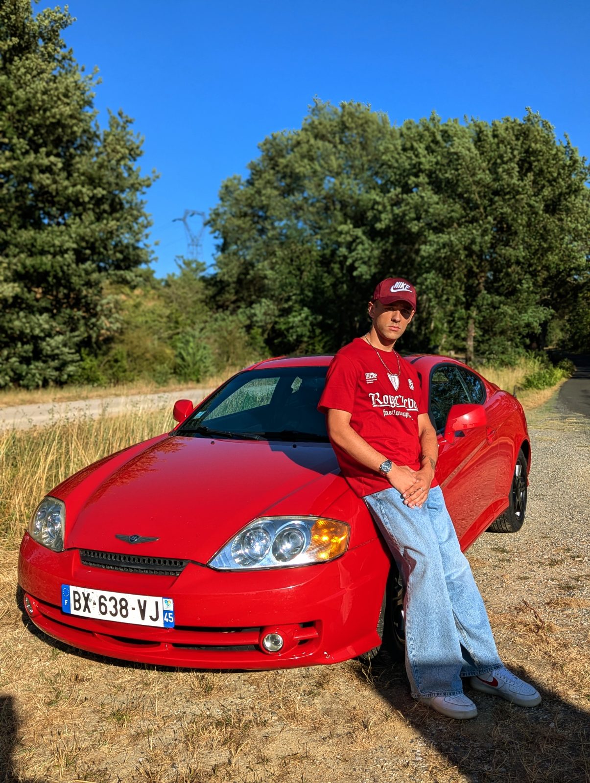 Shooting Hyundai Coupé FX rouge
